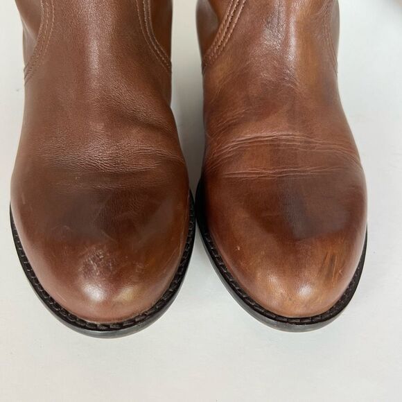 FRANCO SARTO Leather Fabric Road Knee High Riding Boots 8 - Picture 4 of 15